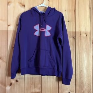 Purple Under Armor Hoodie with Logo
